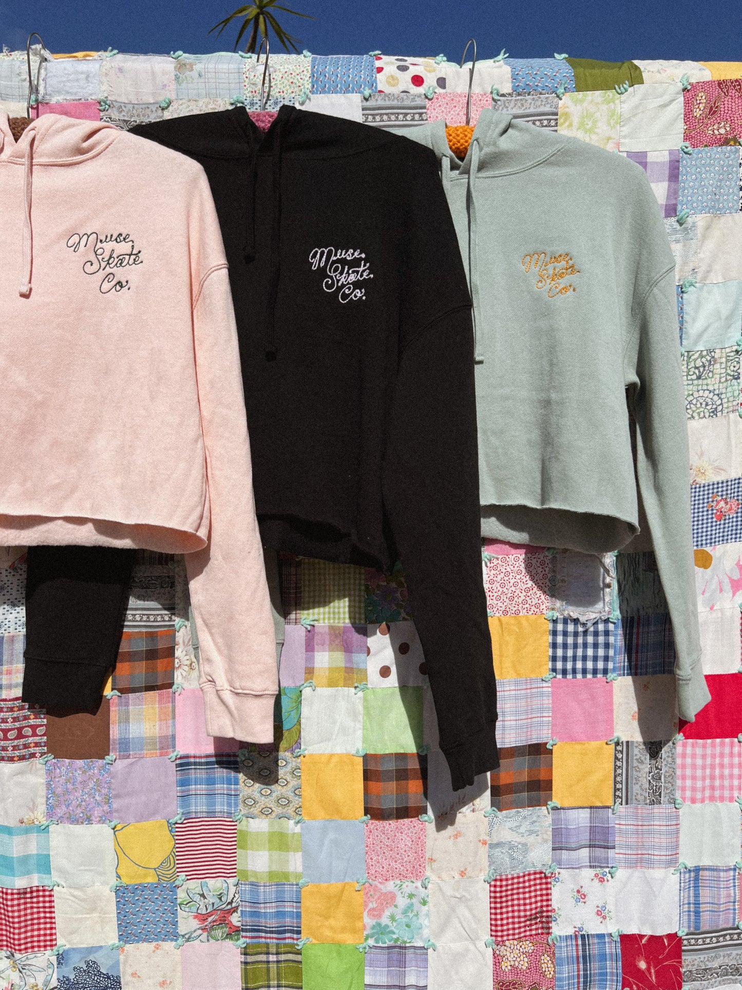 Muse Skate Co. Embroidered Logo Hoodie Cropped Ultra soft Sweatshirt