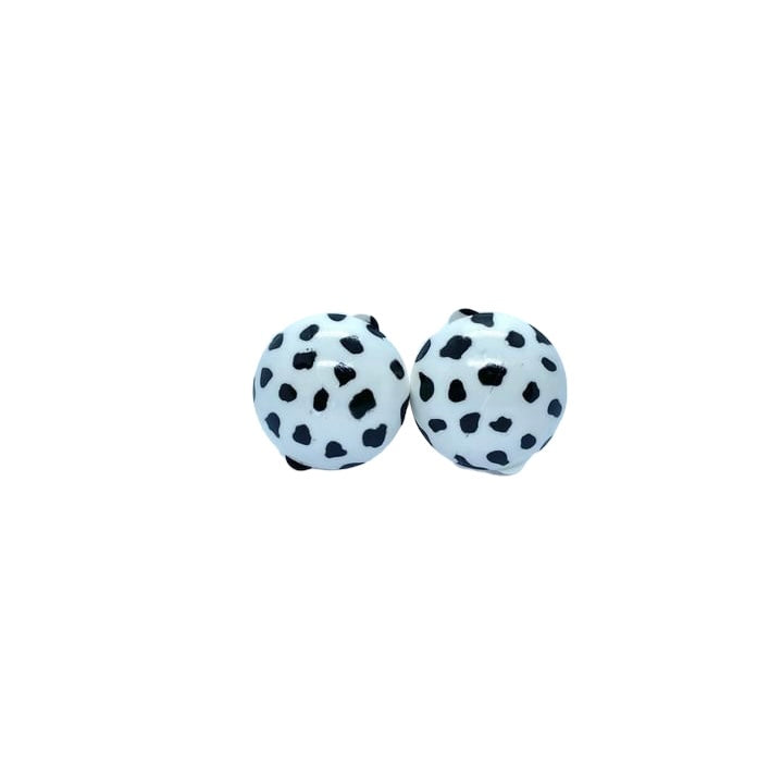 Spotted Jam Plugs - White & Black